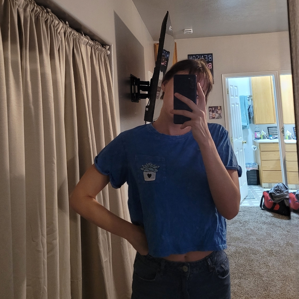 Blue casual T shirt